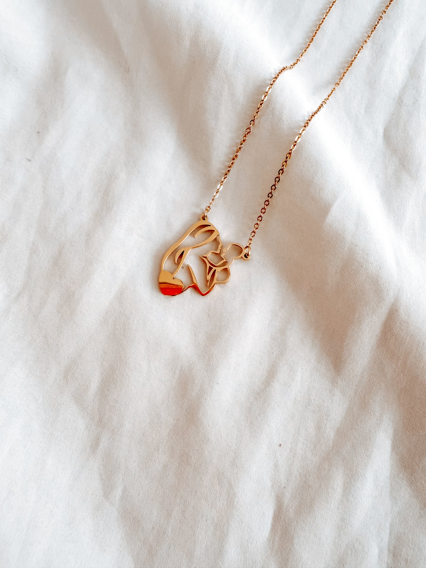 Collana Mummy in acciaio inox, colore oro e argento