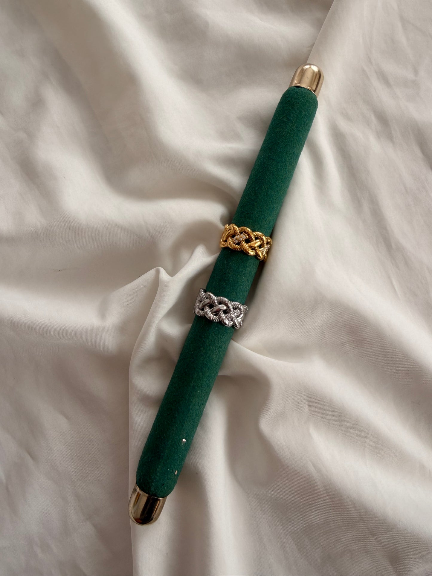 Anello Jeanne in acciaio inox con strass, regolabile.