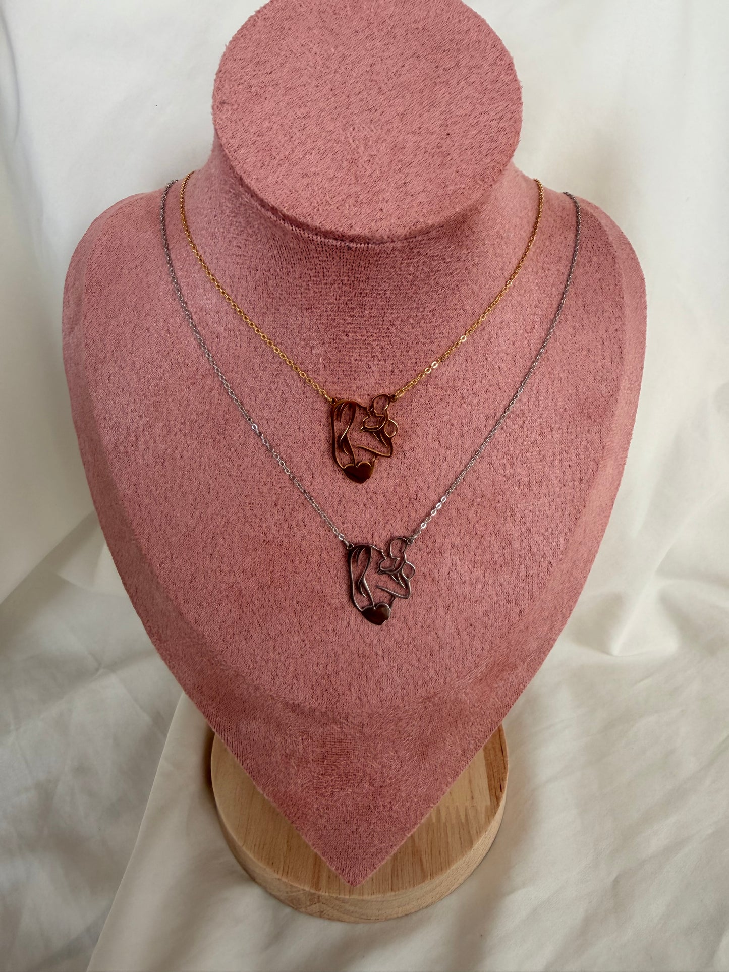 Collana Mummy in acciaio inox, colore oro e argento