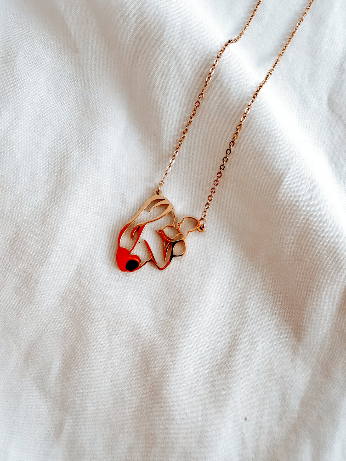 Collana Mummy in acciaio inox, colore oro e argento