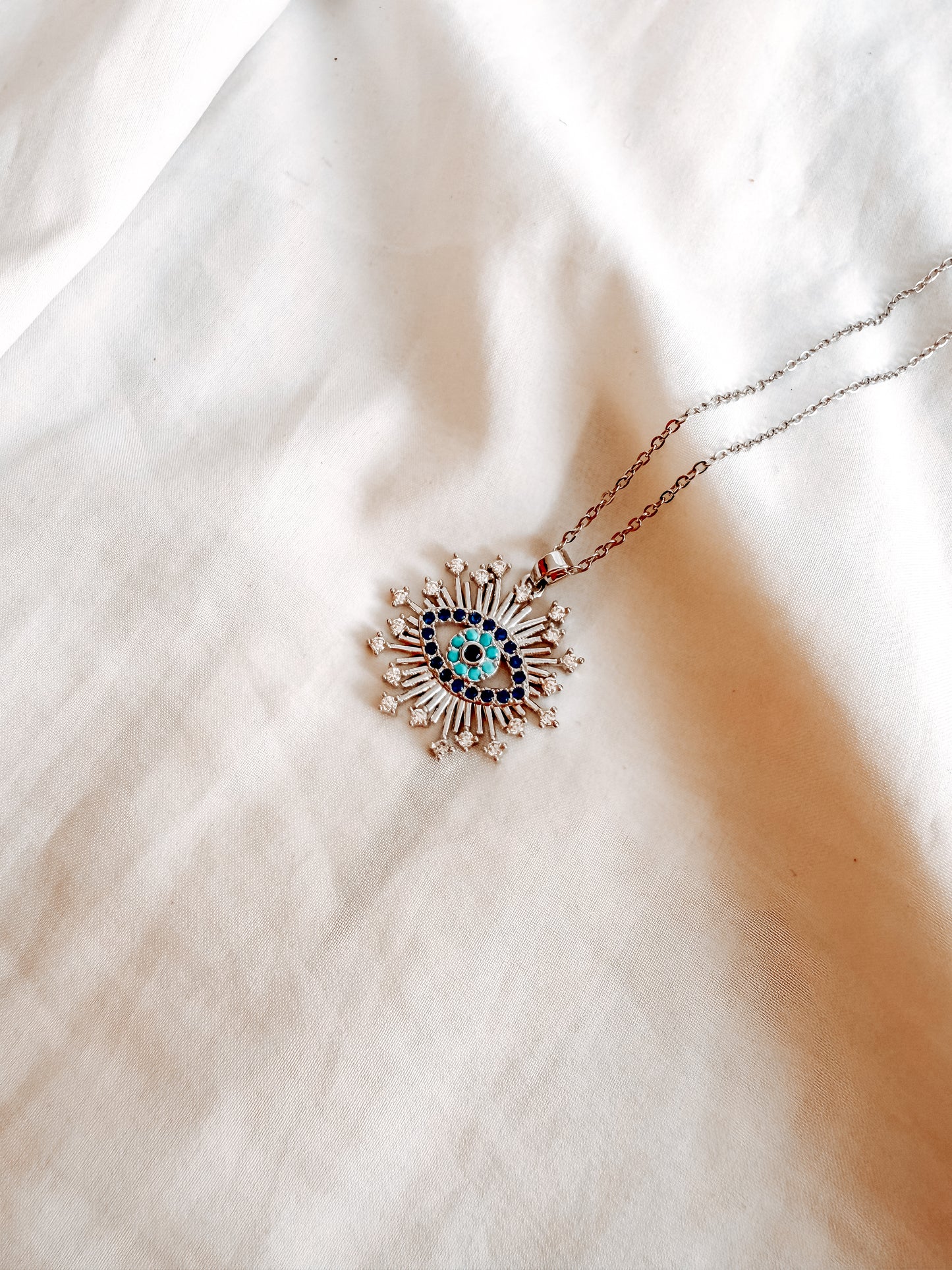 Collana Nellie in acciaio inox colore argento con strass