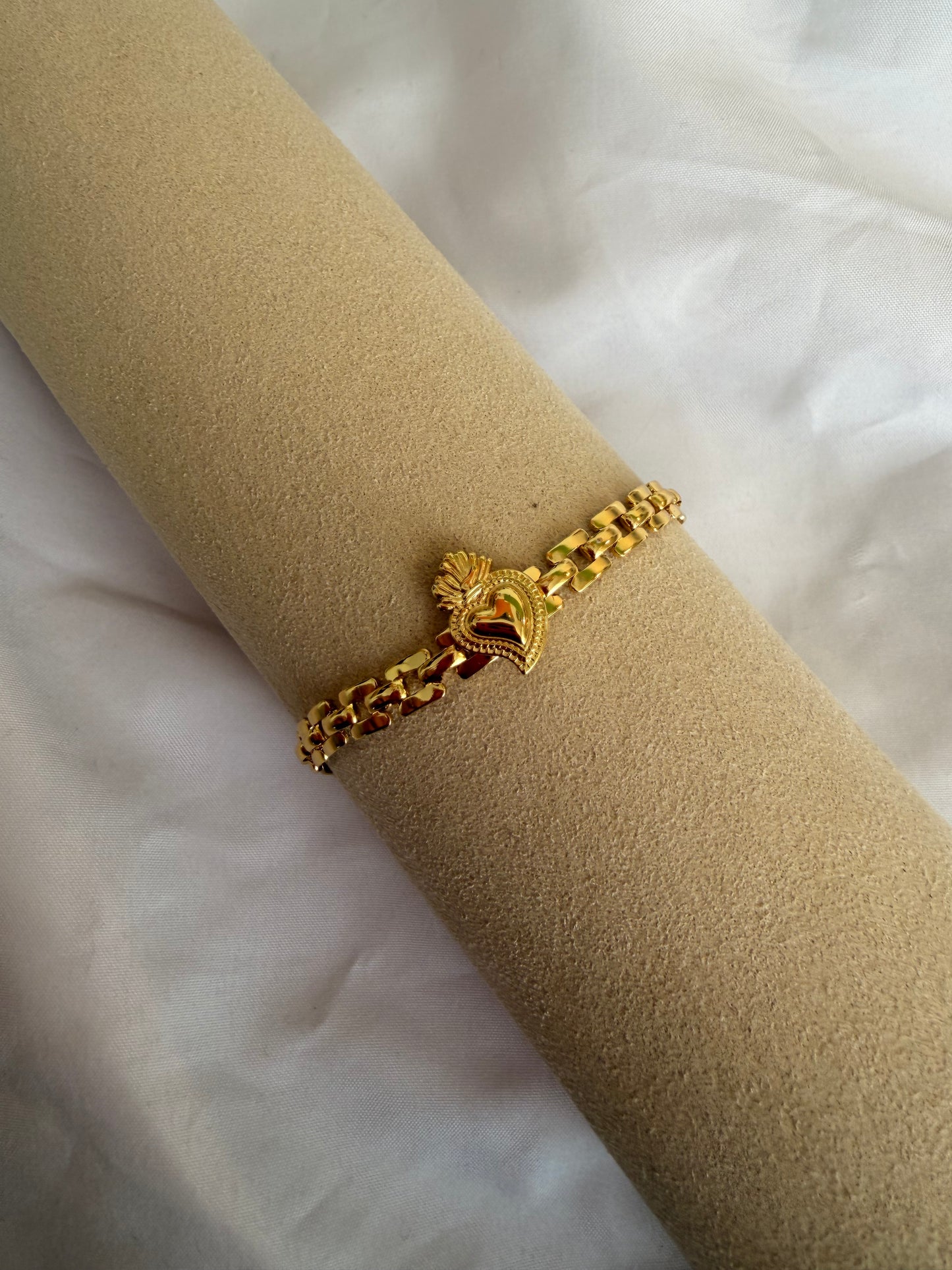 Bracciale “Saffo” in acciaio inox color argento e oro