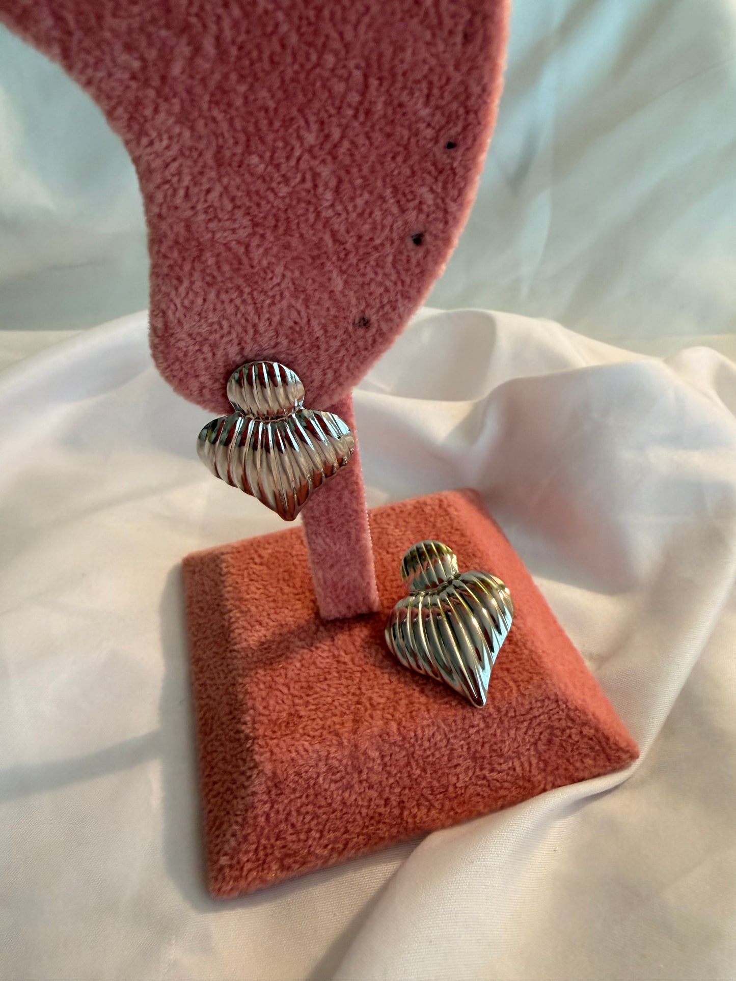 Orecchini “Amelia” in acciaio inox color argento e oro