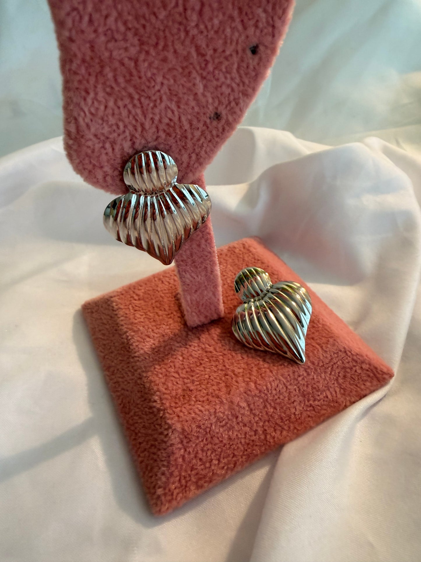 Orecchini “Amelia” in acciaio inox color argento e oro