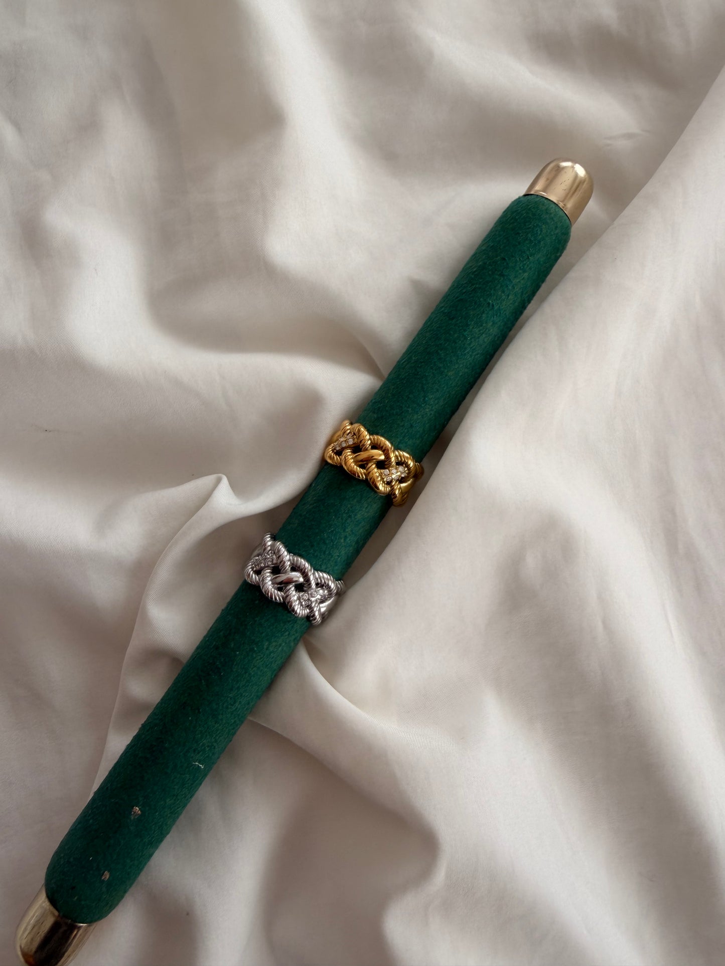 Anello Jeanne in acciaio inox con strass, regolabile.