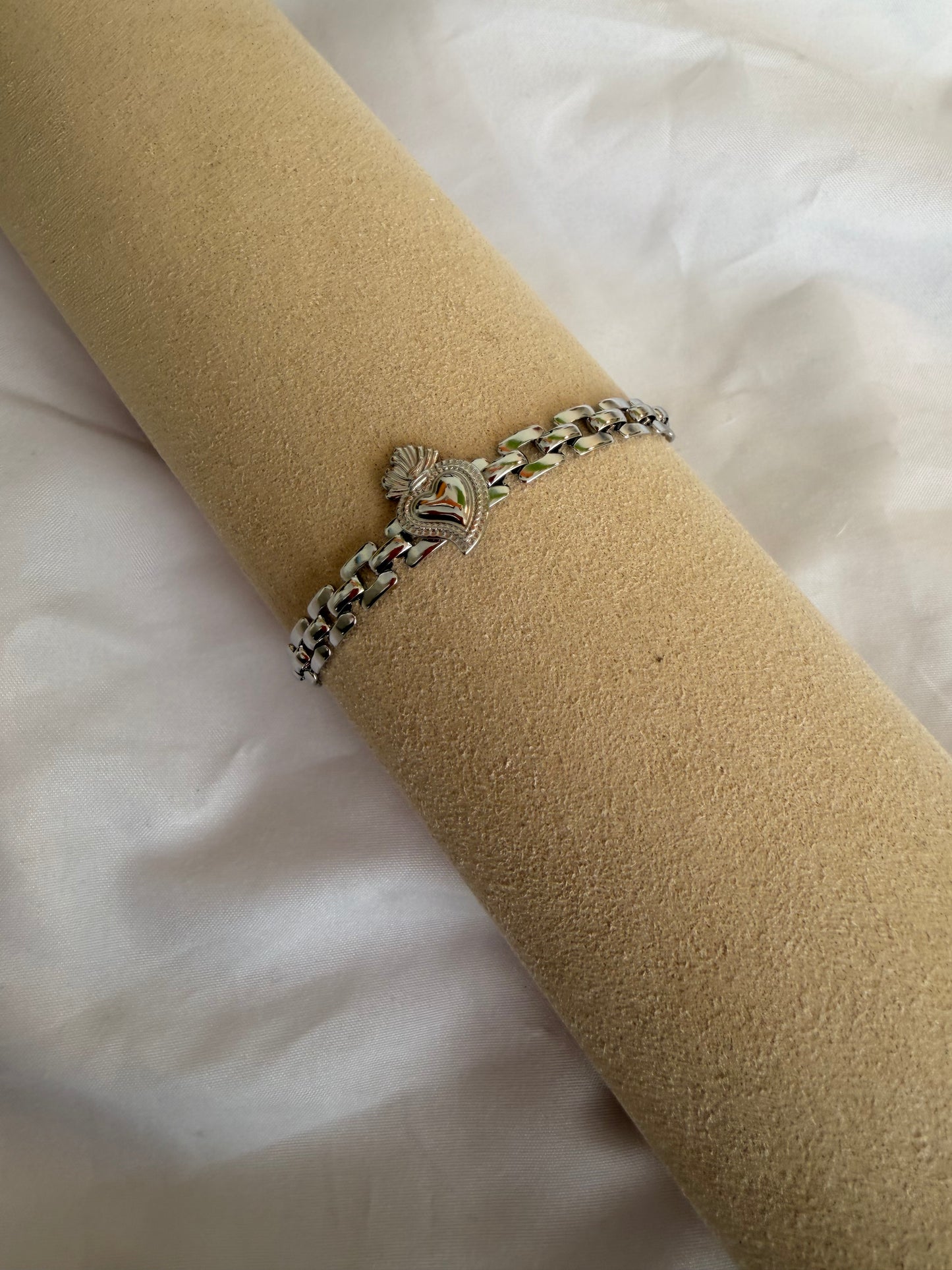 Bracciale “Saffo” in acciaio inox color argento e oro