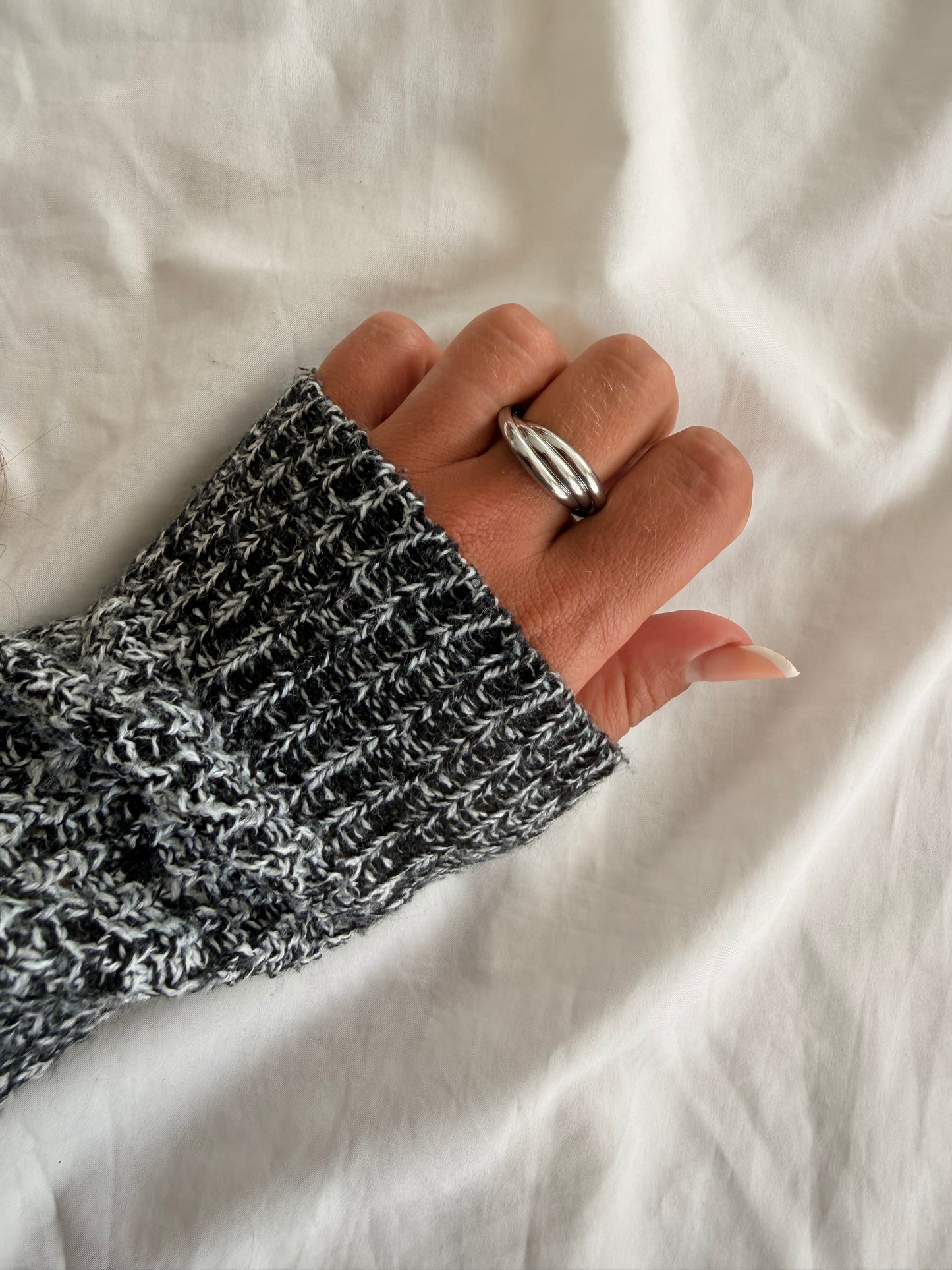 Anello Amelie in acciaio inox, regolabile. Colore oro e argento