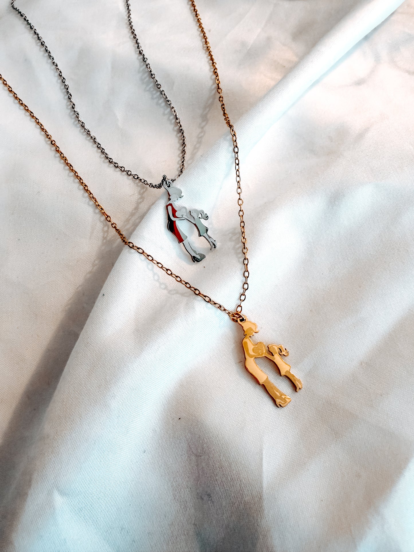 Collana “Mum& Daughter” in acciaio inox disponibile in oro e argento