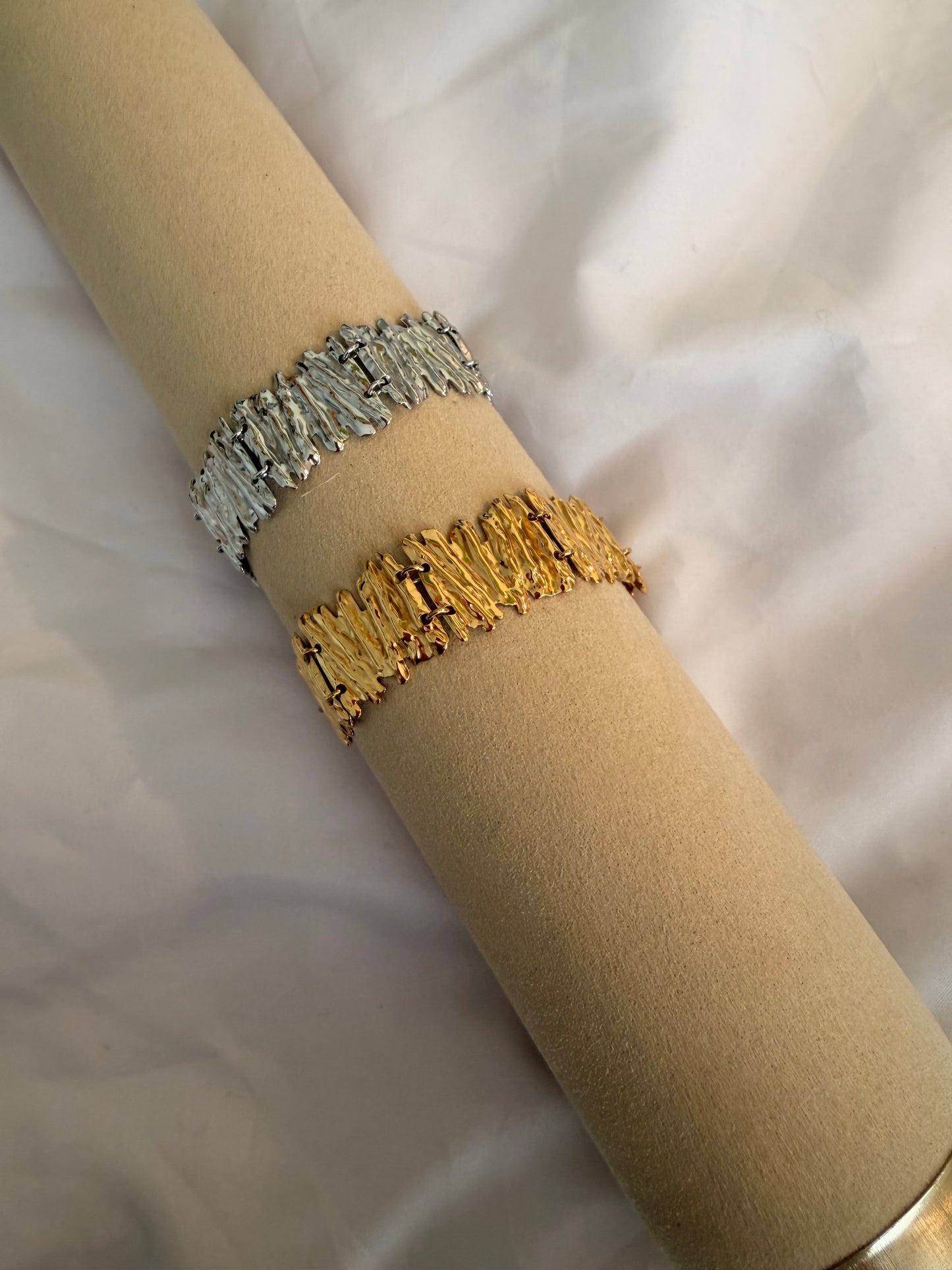 Bracciale “Malala” in acciaio inox. Color argento e oro