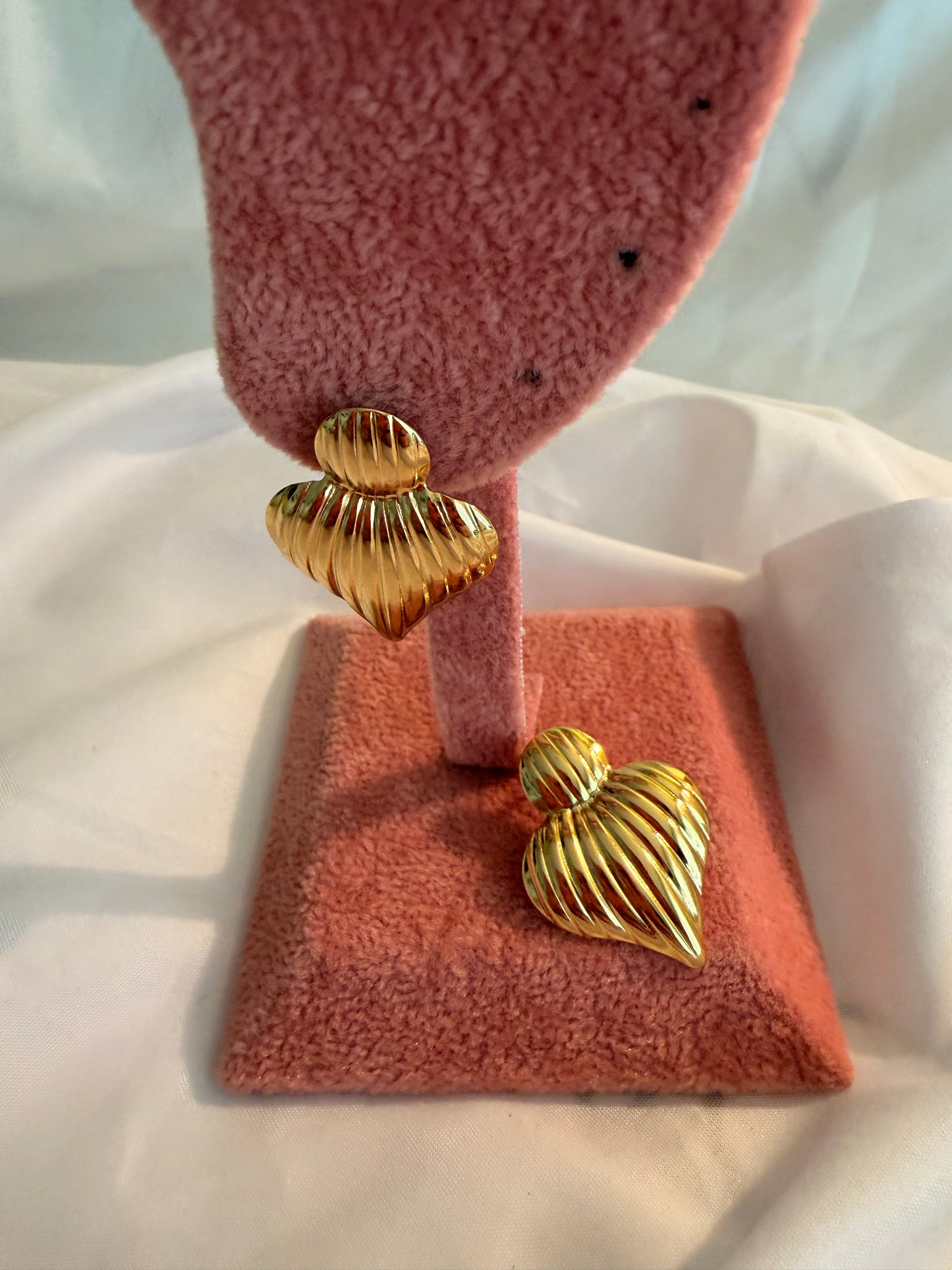 Orecchini “Amelia” in acciaio inox color argento e oro