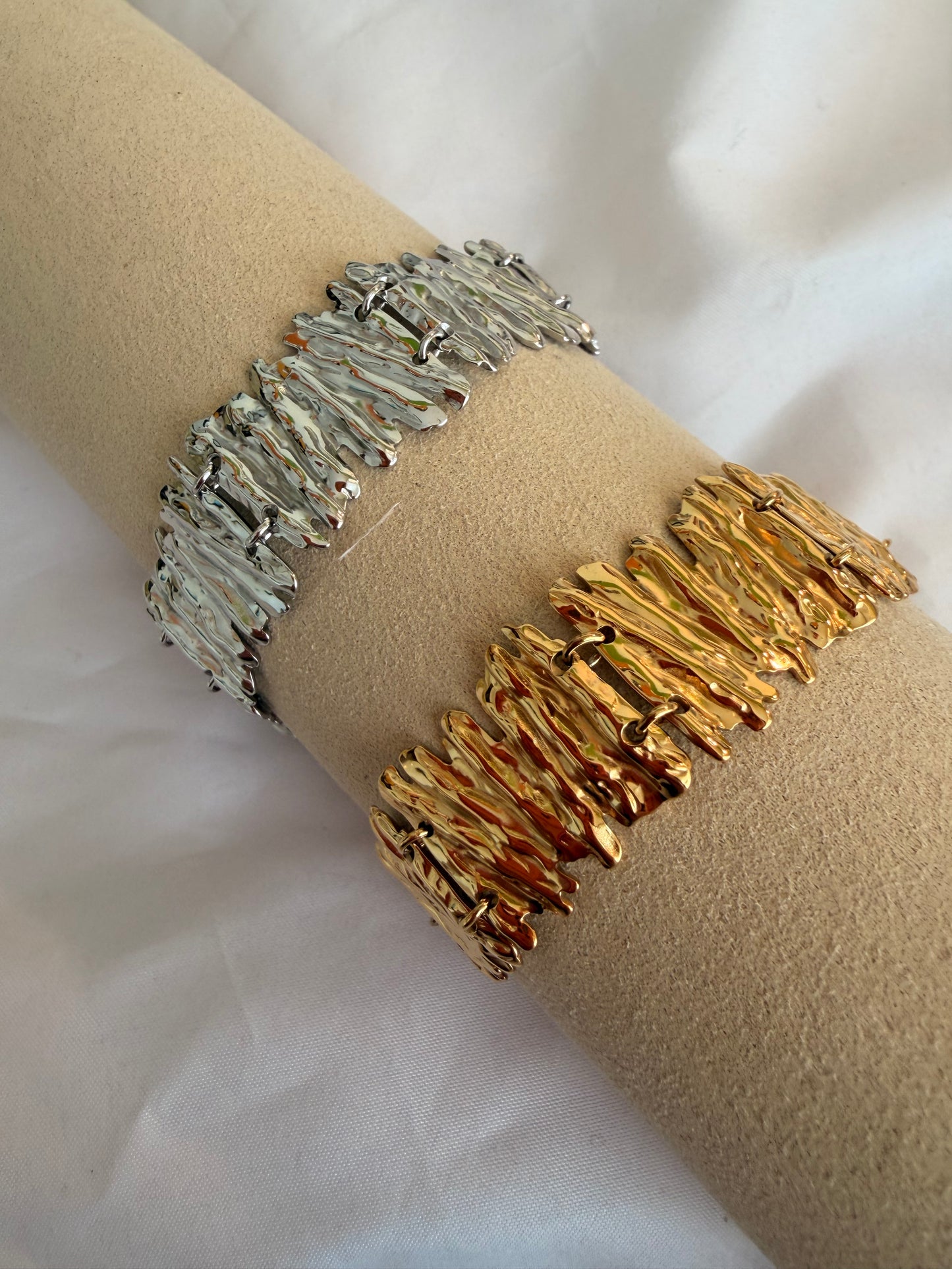 Bracciale “Malala” in acciaio inox. Color argento e oro