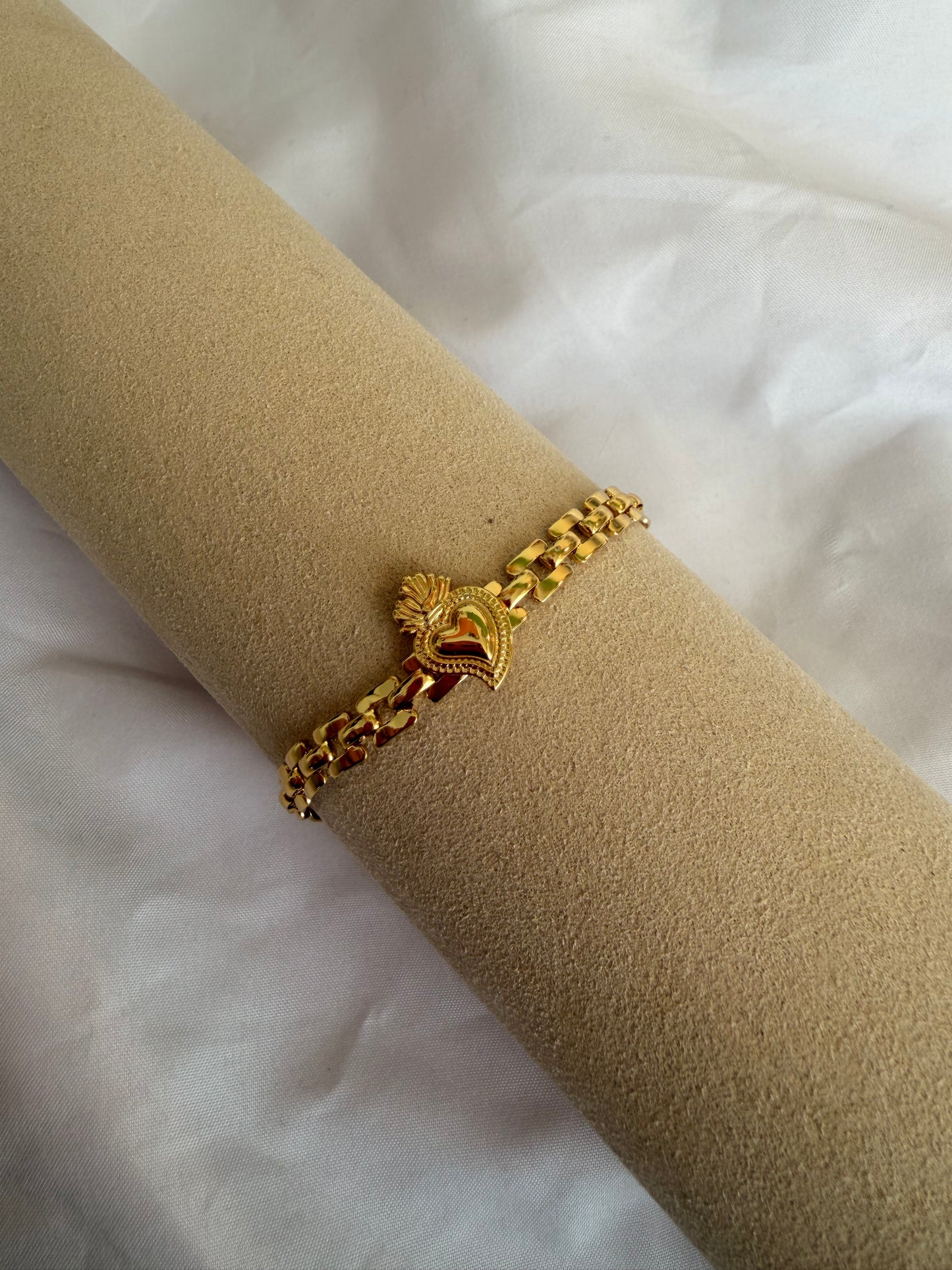 Bracciale “Saffo” in acciaio inox color argento e oro