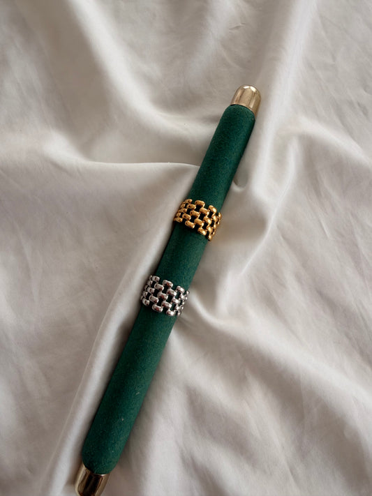 Anello Hannah in acciaio inox, regolabile. In oro e argento