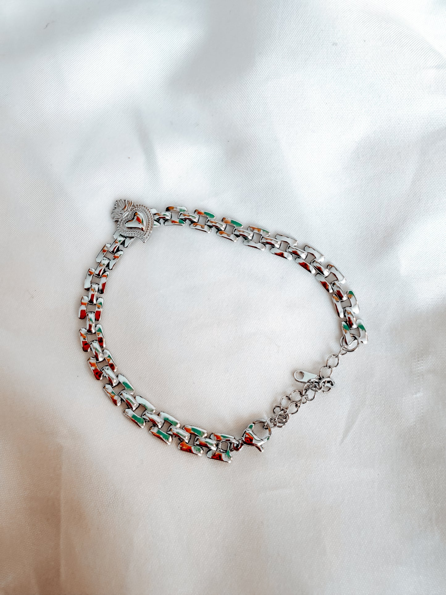 Bracciale “Saffo” in acciaio inox color argento e oro