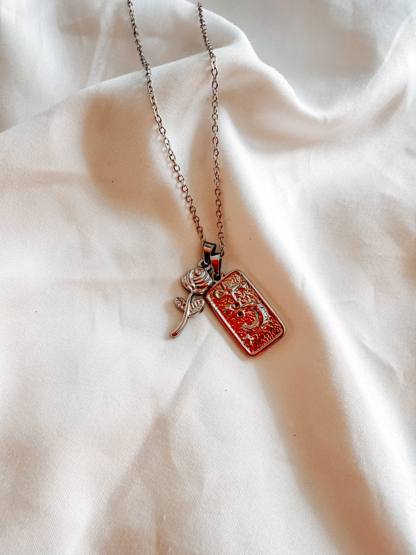 Collana Margherita special in acciaio inox, in oro e argento