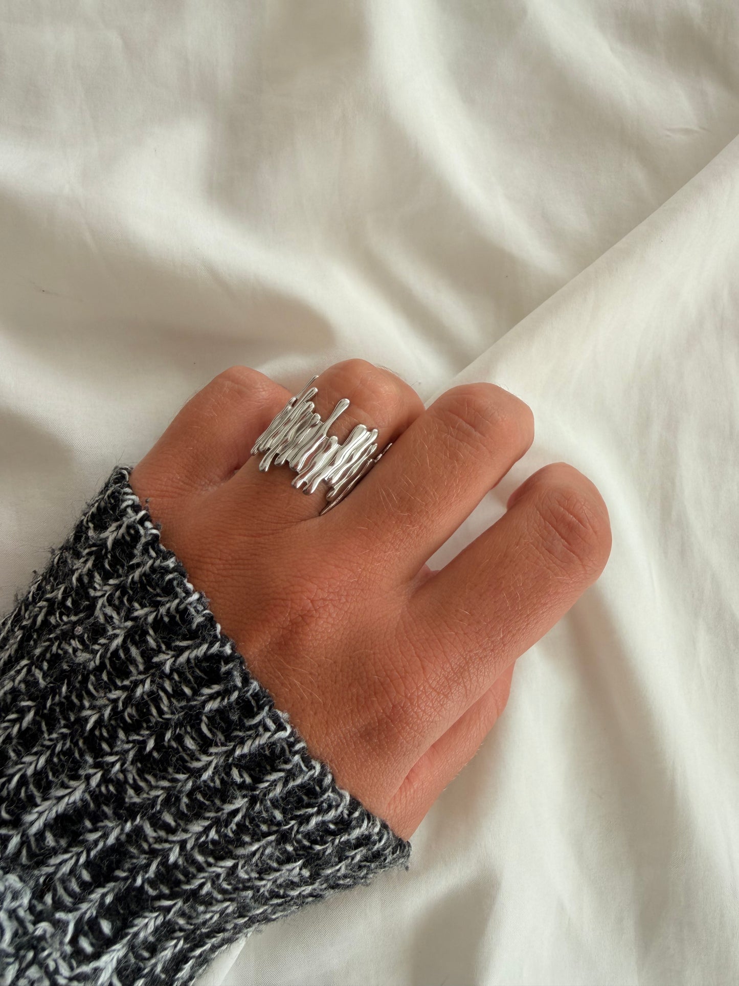 Anello Malala in acciaio inox, regolabile colori oro e argento