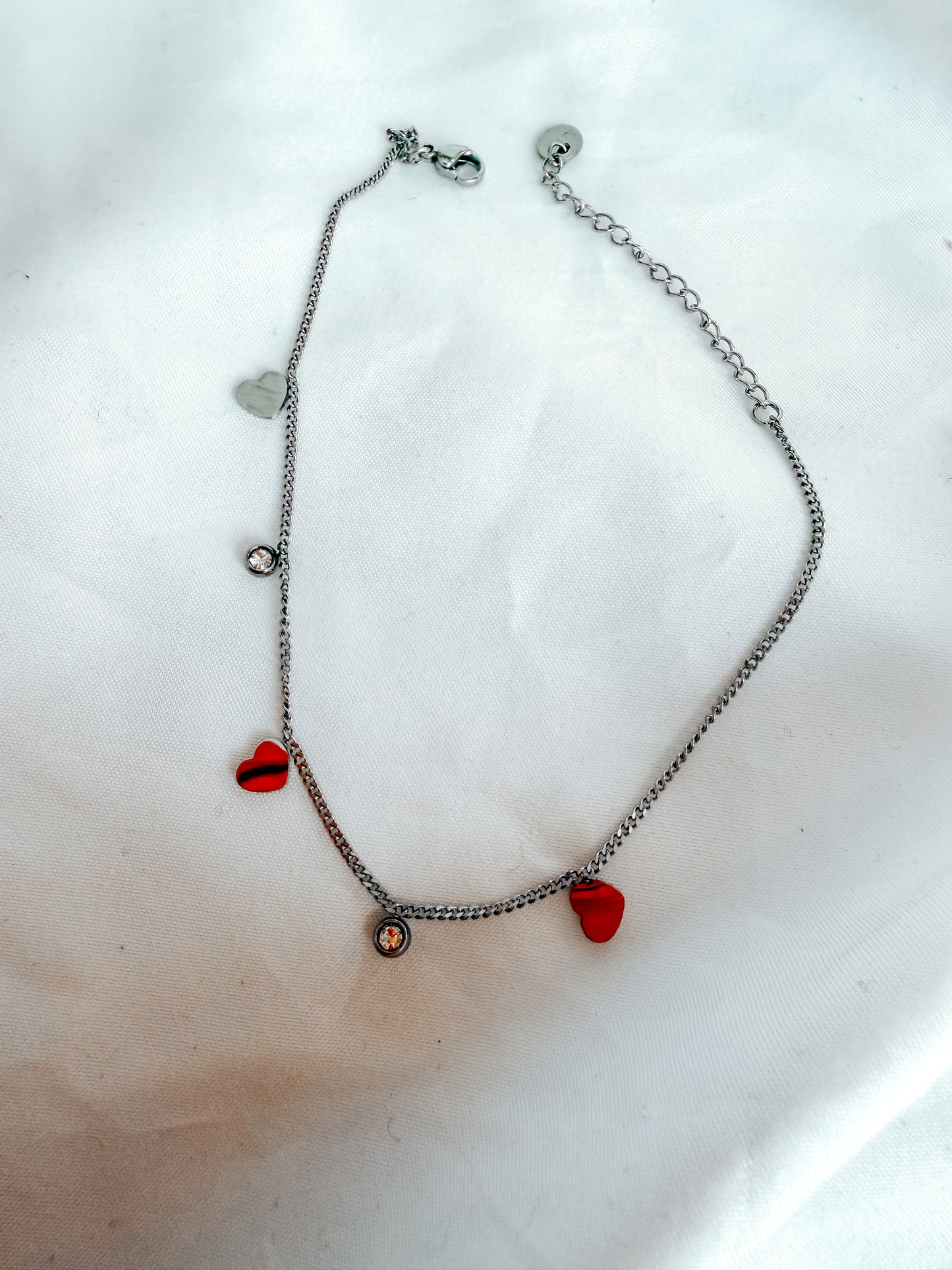 Cavigliera “Vera” in acciaio inox color argento