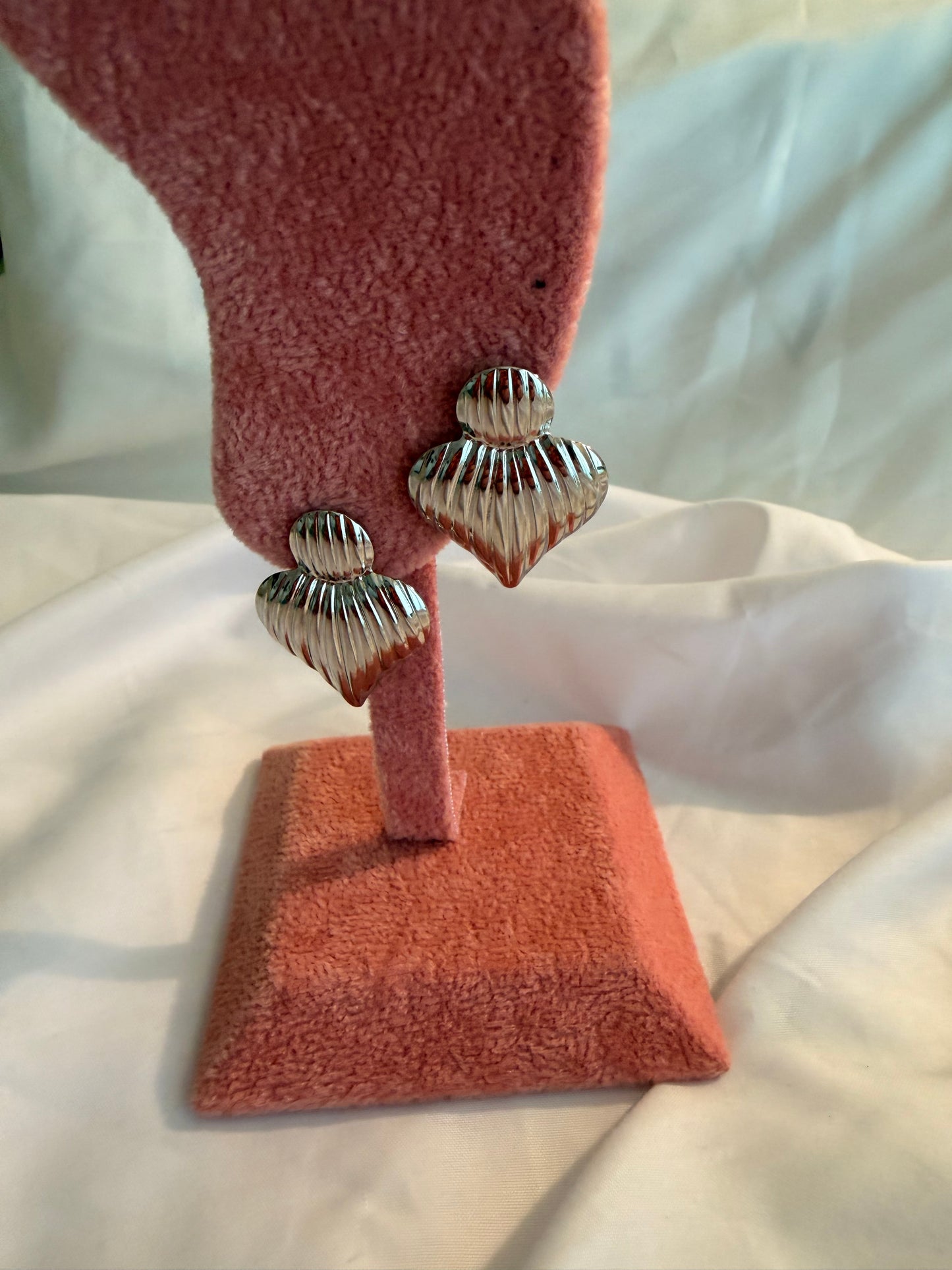 Orecchini “Amelia” in acciaio inox color argento e oro