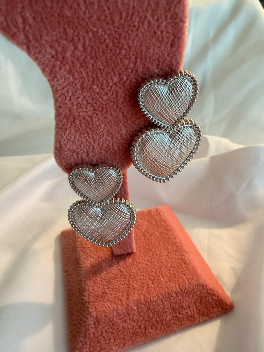 Orecchini “Vera” pendenti in acciaio inox. Color oro e argento.