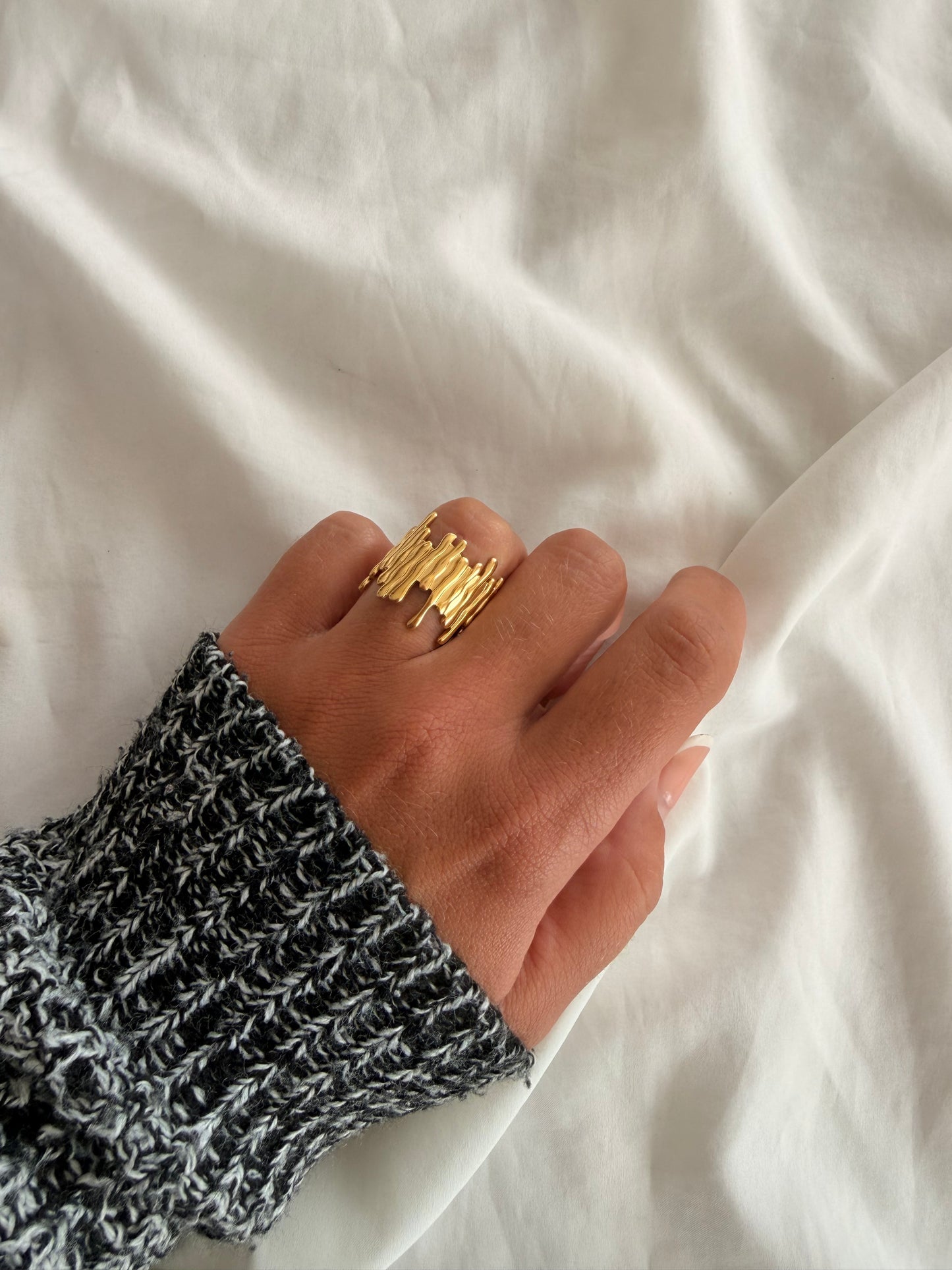 Anello Malala in acciaio inox, regolabile colori oro e argento