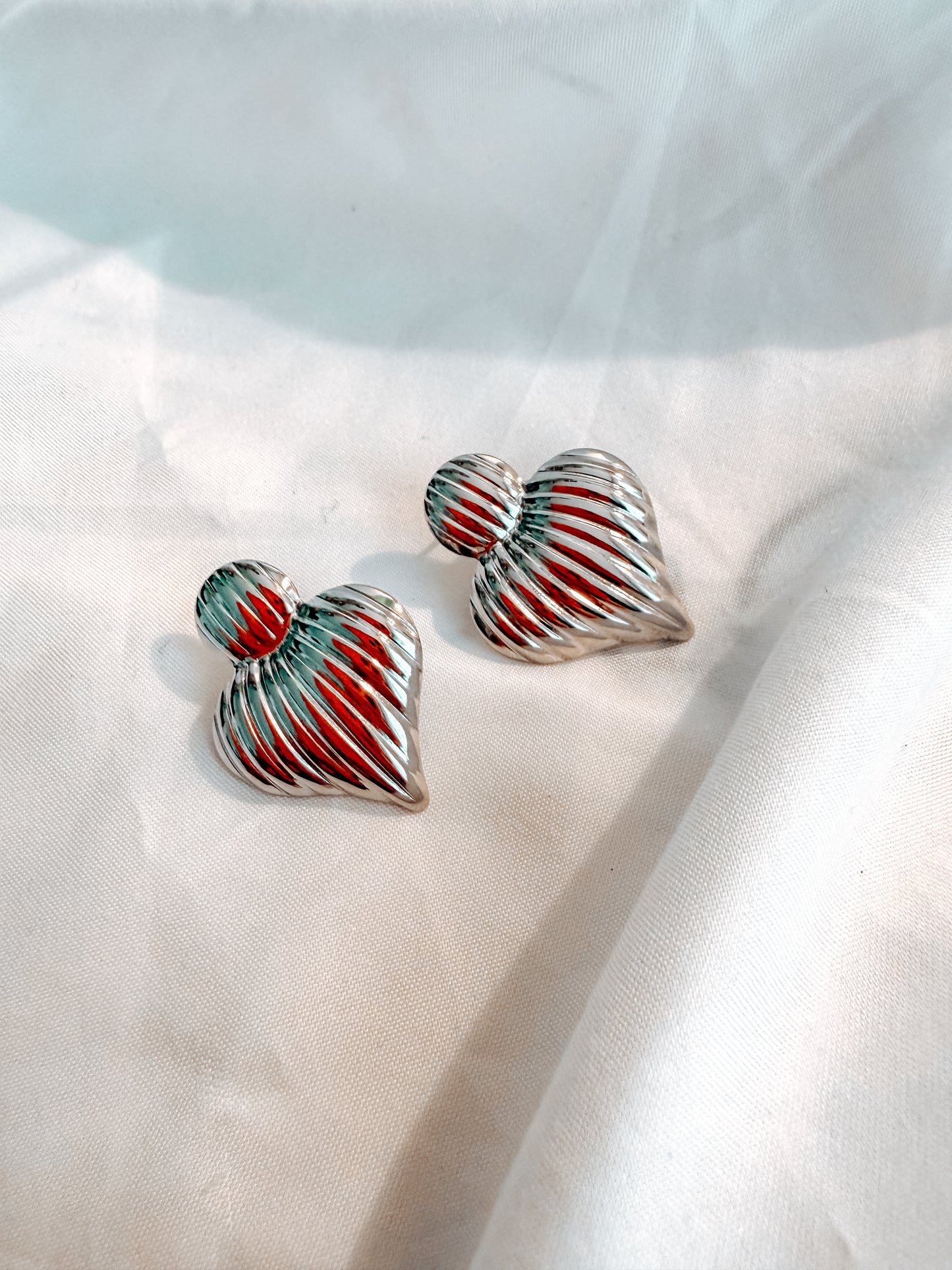 Orecchini “Amelia” in acciaio inox color argento e oro