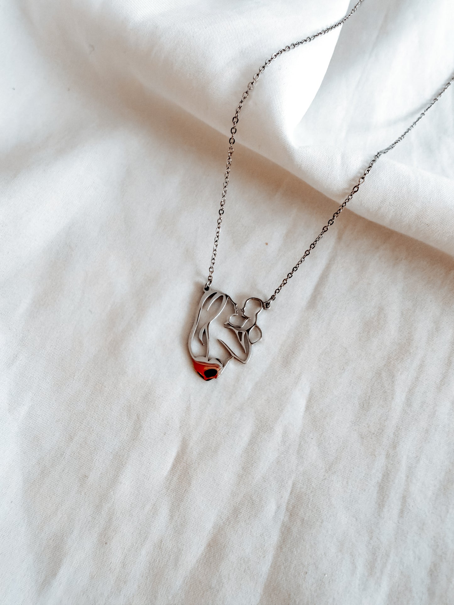 Collana Mummy in acciaio inox, colore oro e argento