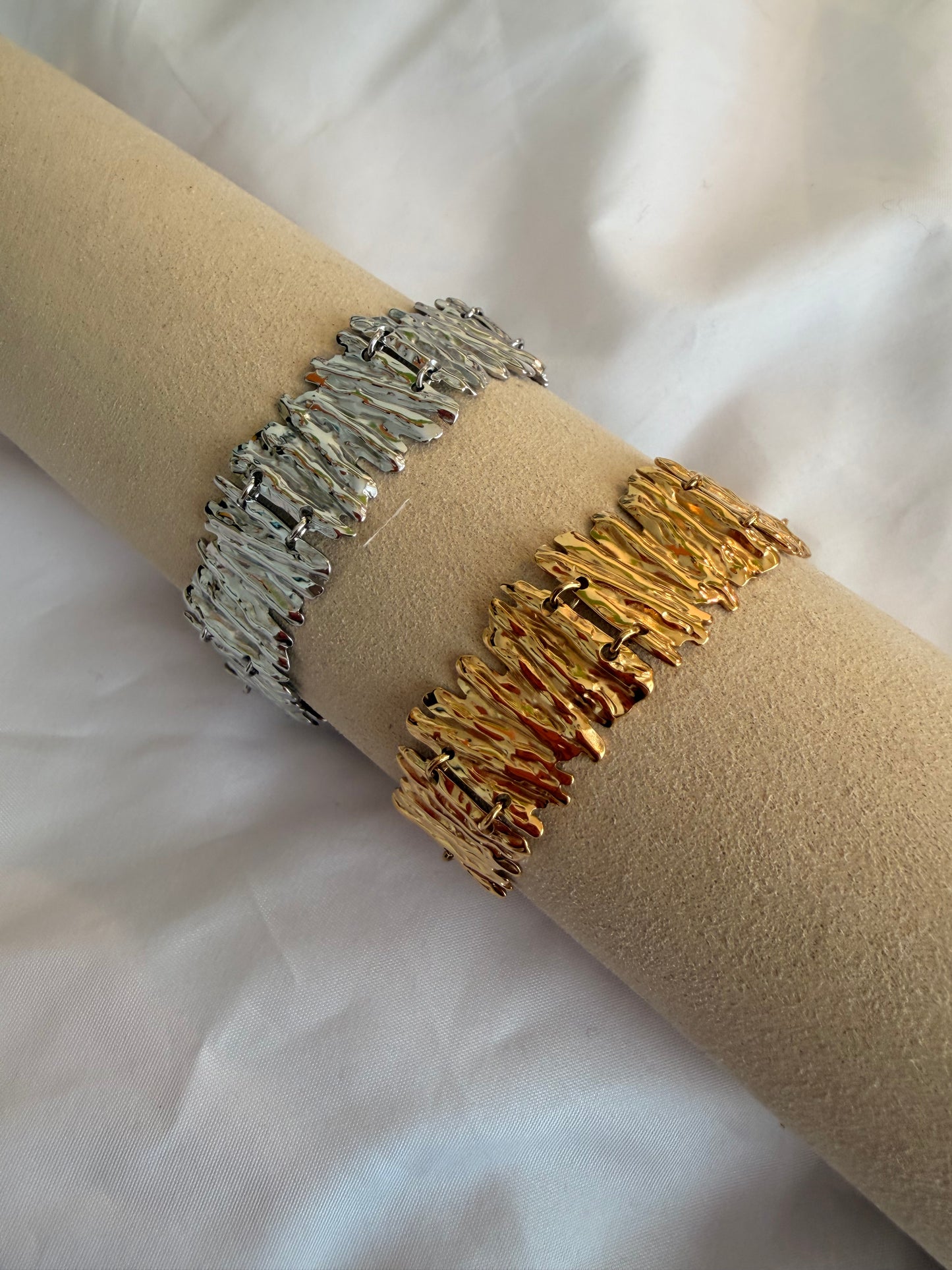 Bracciale “Malala” in acciaio inox. Color argento e oro