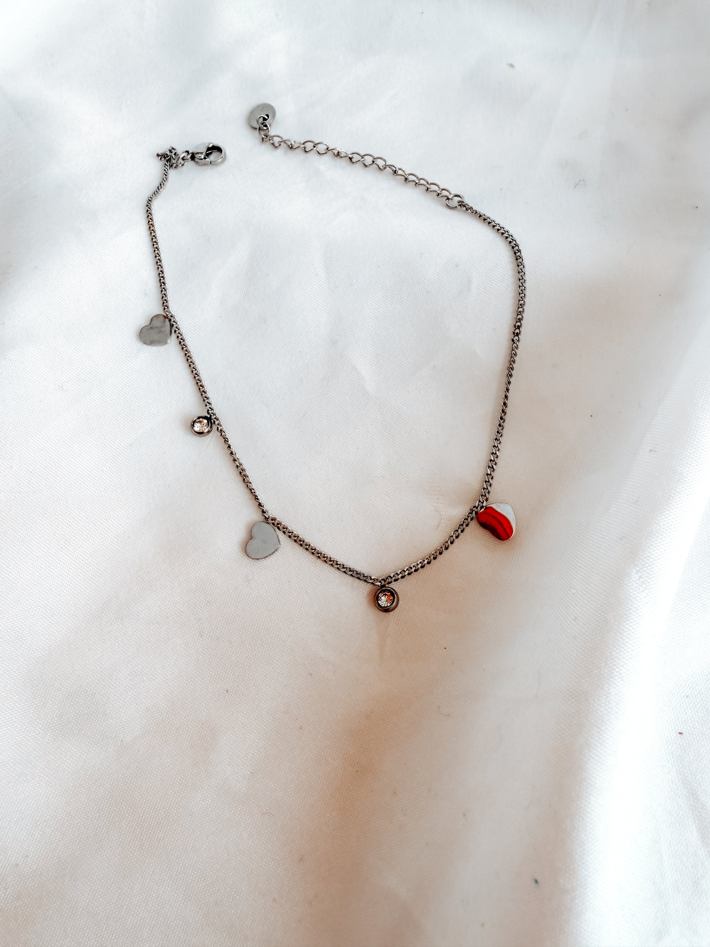 Cavigliera “Vera” in acciaio inox color argento