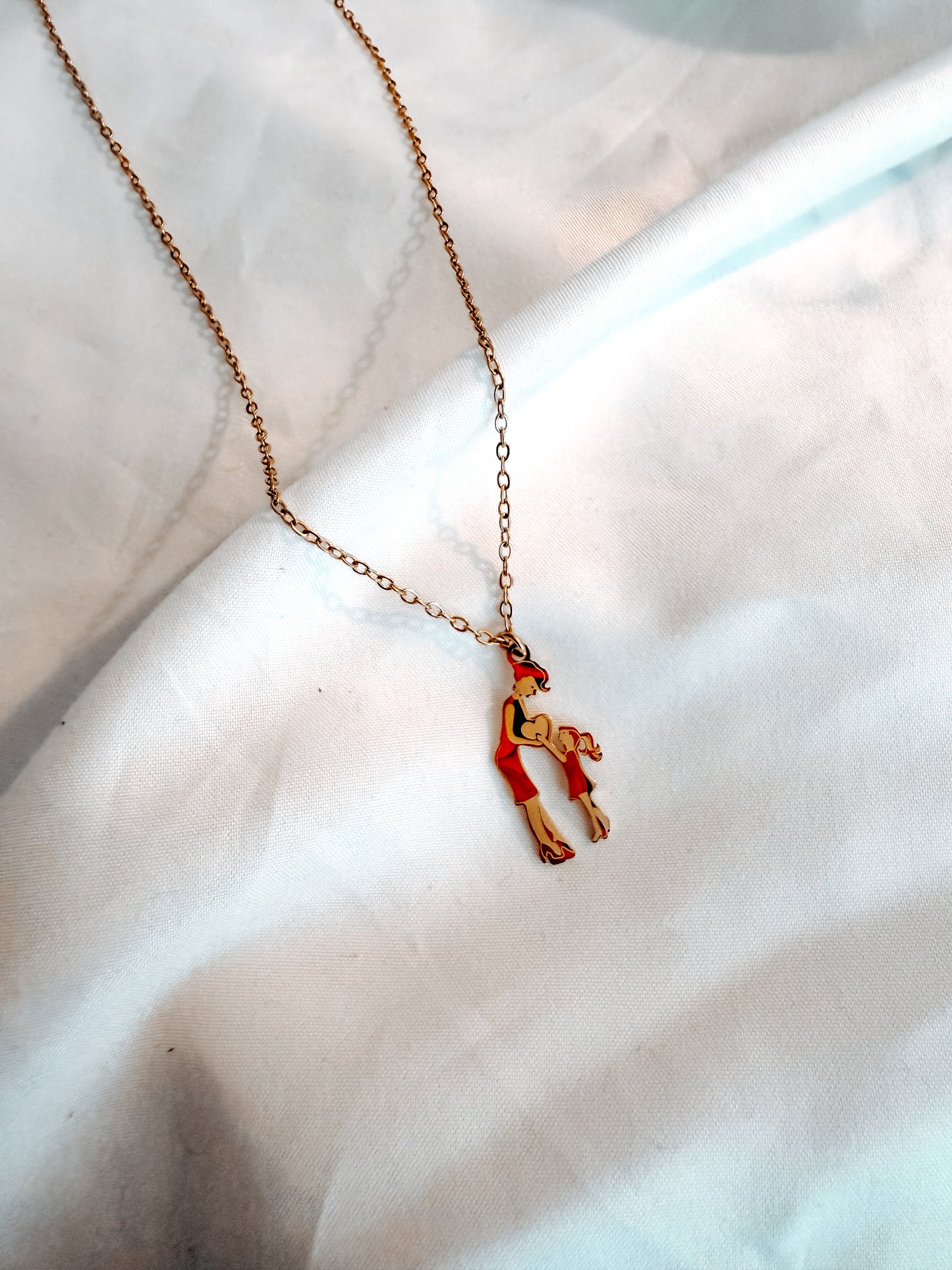 Collana “Mum& Daughter” in acciaio inox disponibile in oro e argento