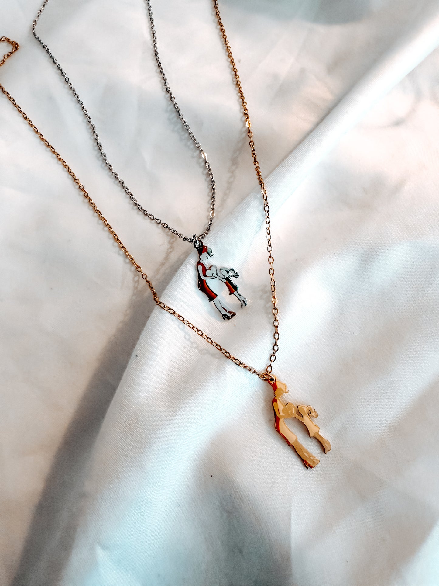 Collana “Mum& Daughter” in acciaio inox disponibile in oro e argento