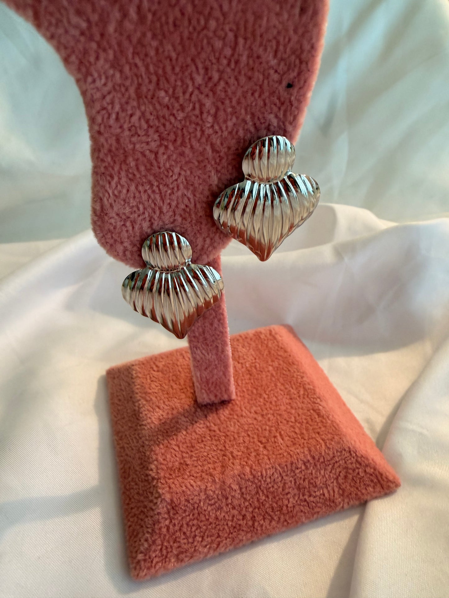 Orecchini “Amelia” in acciaio inox color argento e oro